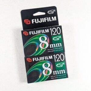 2 pack 8mm Fujifilm Camcorder tapes 120 mins videocassette NEW factory sealed